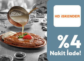 BaroKartlılara HD İskender Harcamalarında %4 Nakit İade!